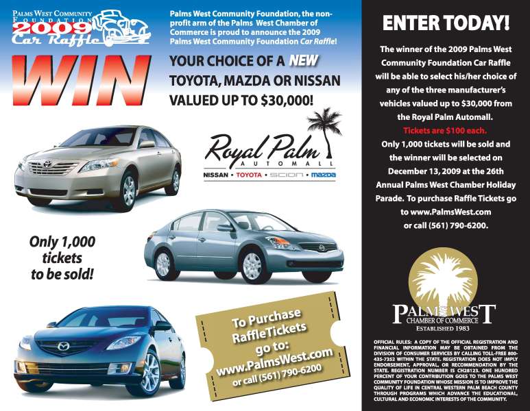 Enter to Win a Brand New Car through the Palms West Chamber
