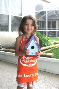 Home Depot's Workshop for Kids . . . comes with orange smocks & supplies, all for free