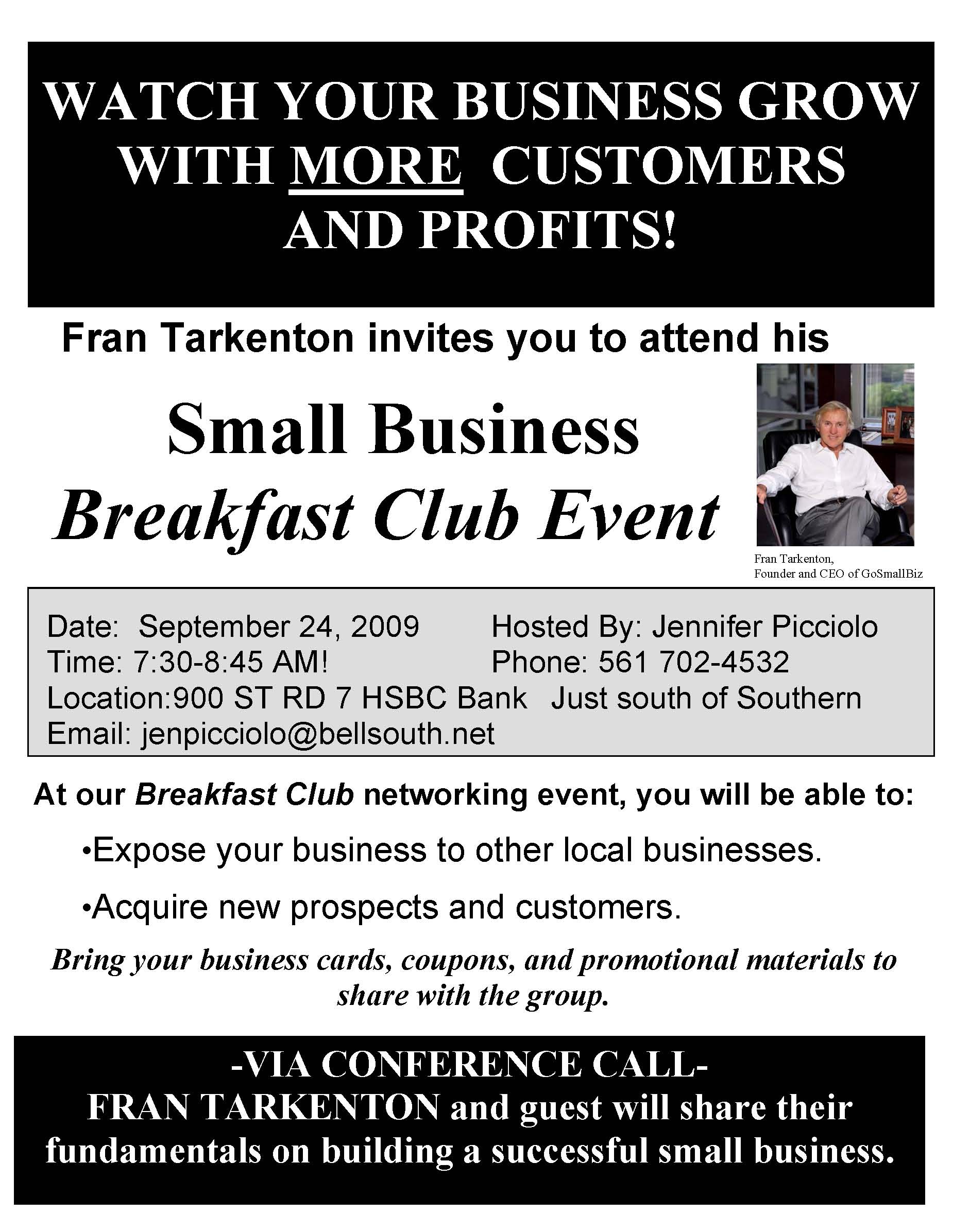 Small Business Breakfast Club Event