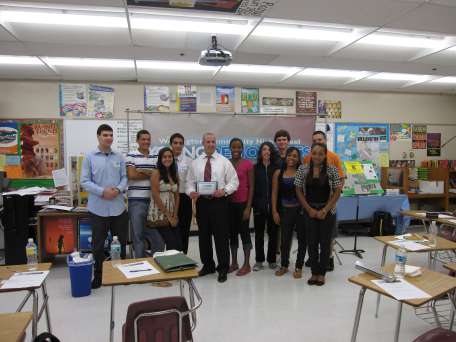 Representative Joseph Abruzzo was the guest speaker at the first Wellington High School Young Democrats meeting of the school year on Sept. 16th.