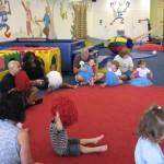 Fun with pom poms at My Gym