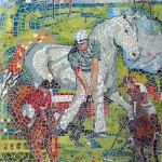 Homage to the Village of Wellington, a mosaic-style painting