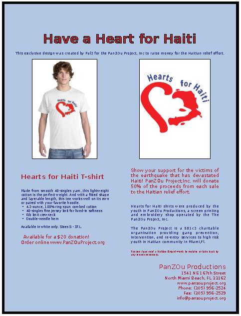 Have a Heart for Haiti t-shirts