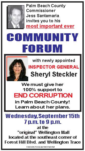 September, 2010 – Community Forum on Sept. 15th