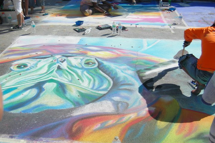 Lake Worth Street Festival painting. Photo by Ilyse August.