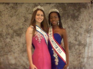 Taylor Matthews and Joane Jeffers, Miss Wellington USA (for 18 - 24 year olds)