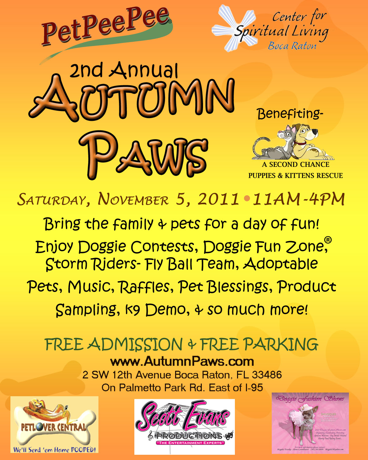 October, 2011 – 2nd Annual Autumn Paws Pet Event