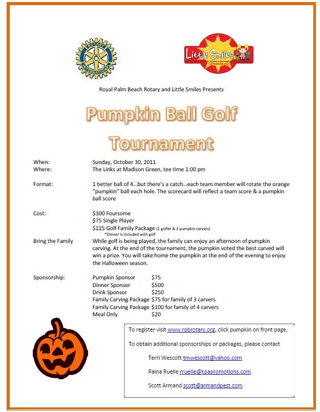 October, 2011 – Pumpkin Ball Golf Tournament