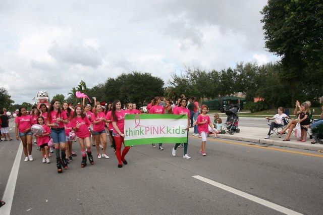 Think Pink Kids at the Annual Holiday Parade in Wellington. Photo by Carol Porter.