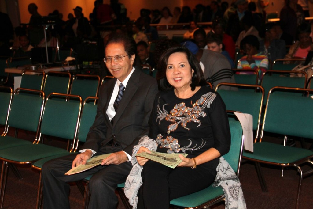 Jess Santamaria and his wife at the CAFCI Martin Luther King event in Royal Palm Beach. Photo by Carol Porter.