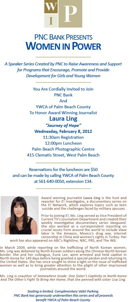 February, 2012 – Women in Power Luncheon featuring Laura Ling