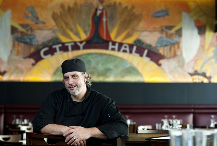 Executive Chef Tom Azar at City Hall, the restaurant. Photo by Andres Aravena.