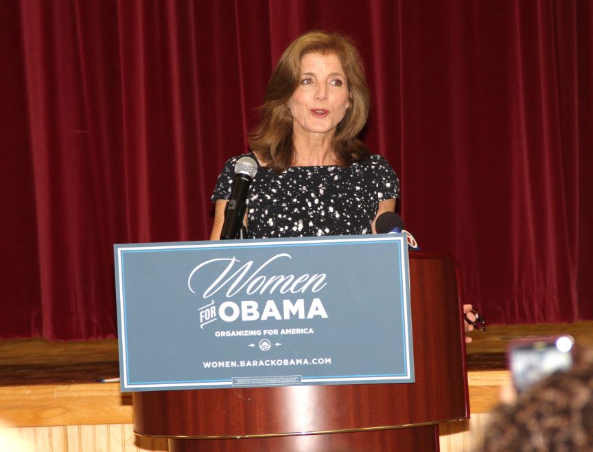 Caroline Kennedy at a “Women for Obama” rally in March. Photo by Carol Porter.