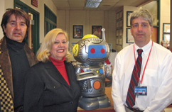 Marianne shows off Robbie the Robot