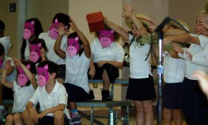 Classes sing the operetta (all three Kindergarten classes)