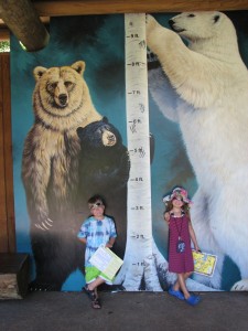Seeing how the kids measure up to bears at the Palm Beach Zoo