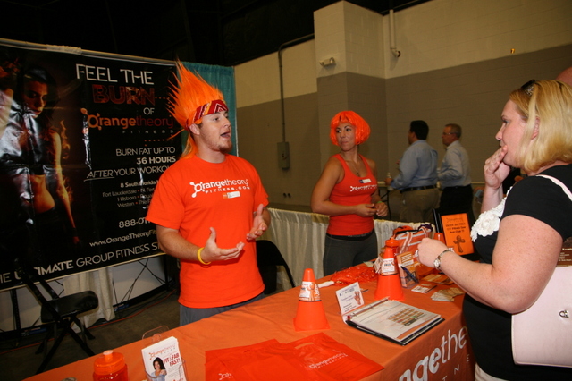 Orange Theory at their booth at Taste of the West.