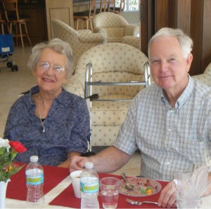Jackie Barber with her husband Joe at a family gathering