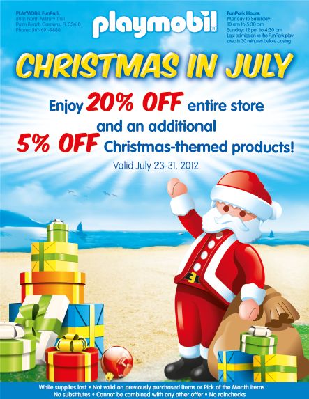 July, 2012 – Christmas in July at Playmobil