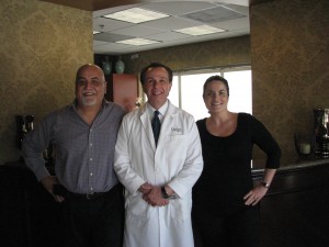 Dr. Vincent Dolce (middle) with two of his dedicated staff members