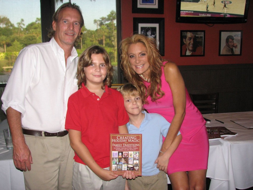 Authors Thomas Ward and Kimberly Joy with their two boys at a book signing at DiSalvo's Trattoria on July 31st.  See related video on our "Videos" link.