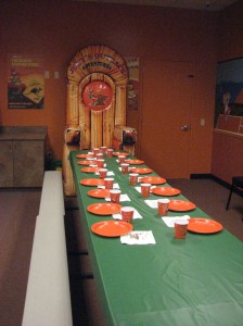 One of the four Joey's Outback birthday party rooms