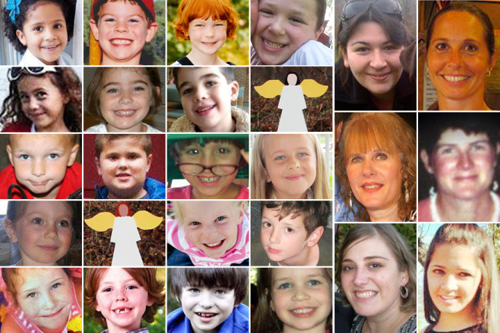 Photo collage by Time Magazine. http://newsfeed.time.com/2012/12/16/remembering-the-victims-of-the-sandy-hook-elementary-school-shooting/