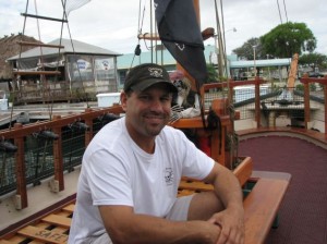 Captain and owner of Black Sparrow Pirate Adventures Chris Gallagher
