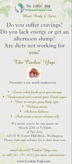 March, 2013 – Cookin’ Yogi Introduction at Spa Zen