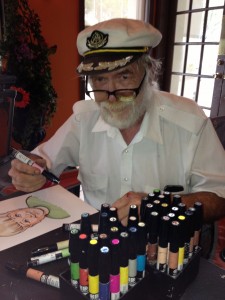 Captain Cartoon, aka Dick Culpa, does FREE kids' caricatures at Rosalita's on Tuesday nights!