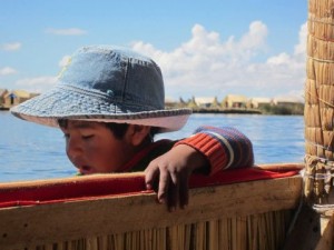 Little boy from the Uros Floating Islands 