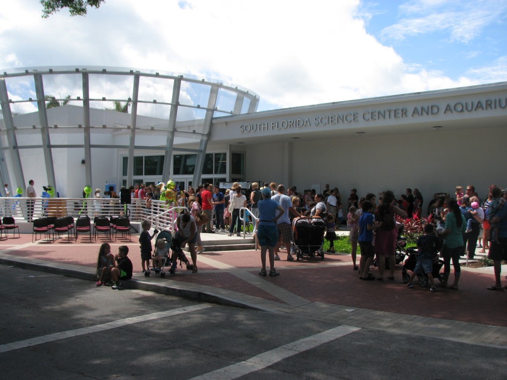 Grand Re-opening Day for the newly expanded South Florida Science Center and Aquarium. Admission was FREE that day, June 7th. Photo by Krista Martinelli.