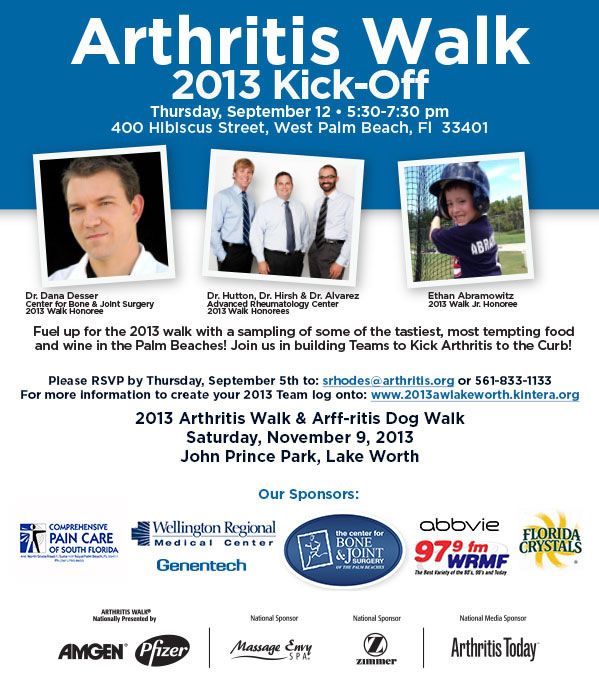 September, 2013 – Arthritis Walk Kick-off Party