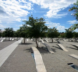 The Pentagon 9/11 Memorial park  - there is a bench for each victim from the plane and the Pentagon.