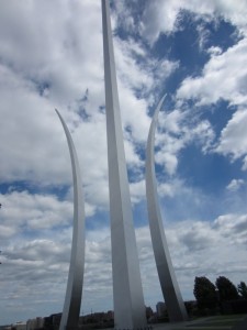 The spires at the Air Force Memorial. 