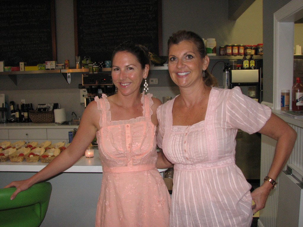 L to R: Taylor Hughes of Taylor Made Cafe in Wellington and Sherri Mraz, the Cookin' Yogi, presented a healthy cooking workshop on August 2nd, featuring Taylor's cafe recipes. Photo: Krista Martinelli.