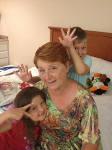 Nonni with her grandkids.