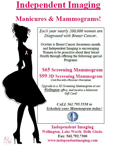 October, 2013 – Mammograms and Manicures