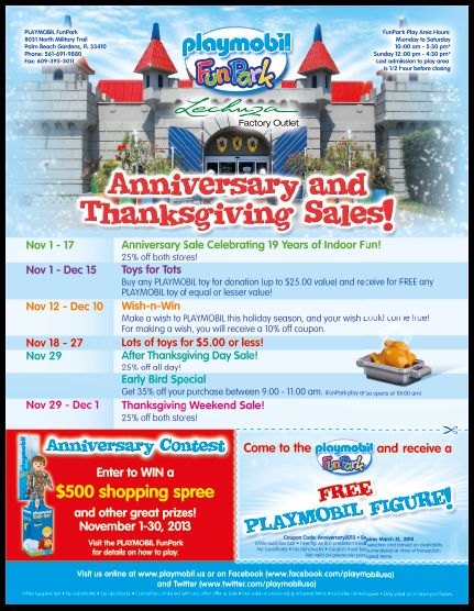 November, 2013 – Playmobil November Sales!