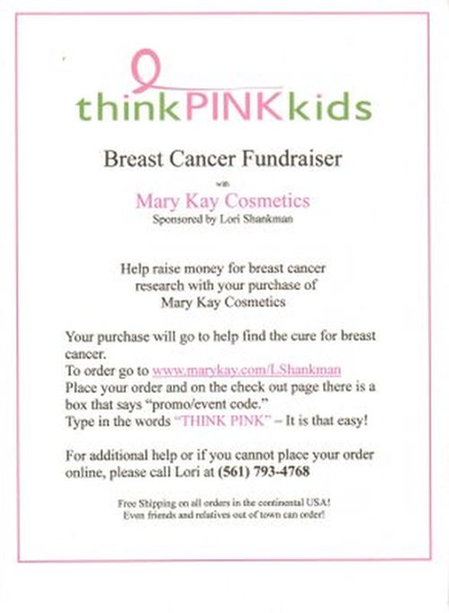 October, 2013 – Think Pink Kids… For Breast Cancer Research