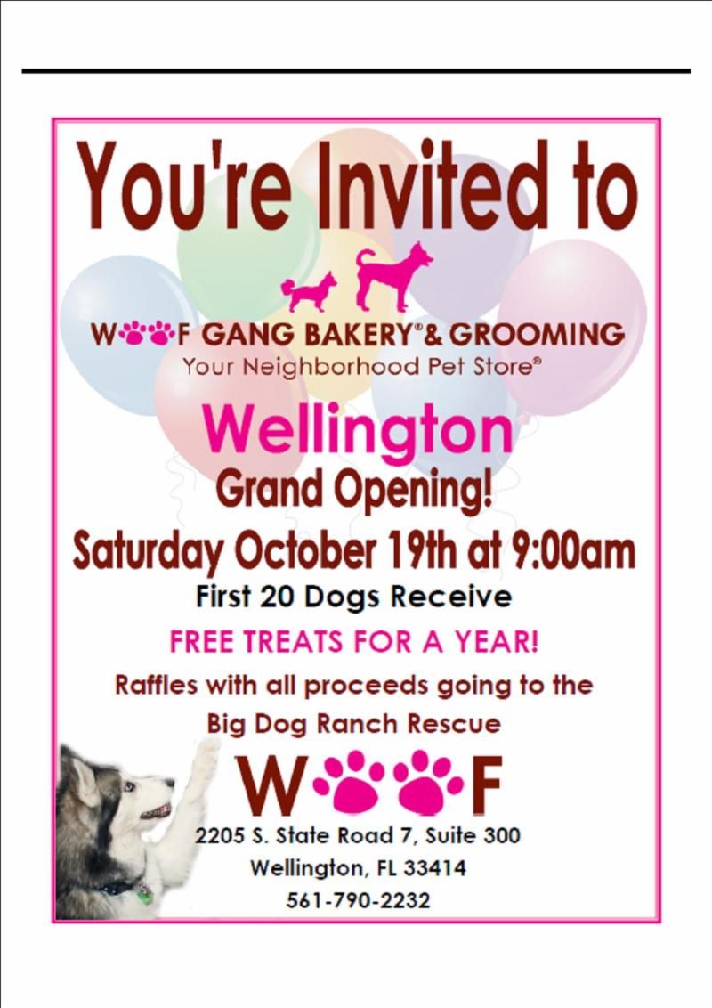 October, 2013 – Woof Gang Bakery & Grooming Grand Opening