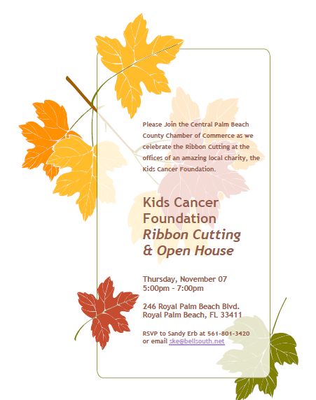 November, 2013 – Kids Cancer Foundation Ribbon Cutting