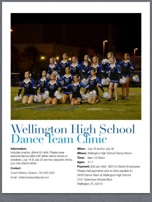 July, 2014 – W.H.S. Dance Clinics