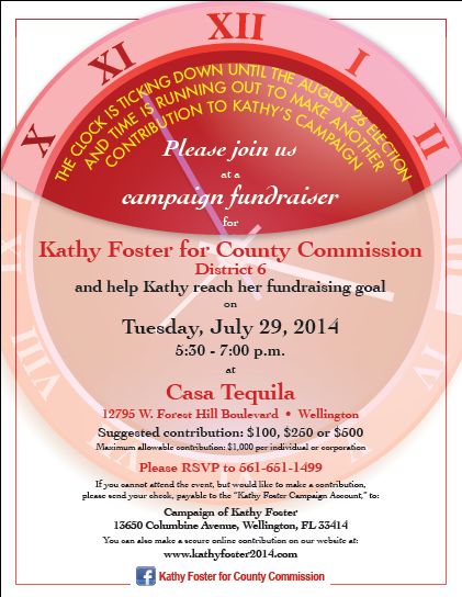 July, 2014 – Kathy Foster Fundraiser