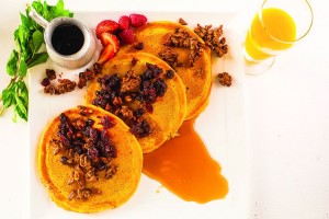 Pumpkin-Spiced Pecan Pancakes