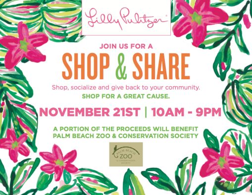 November, 2014 – “Shop & Share” to support the PB Zoo
