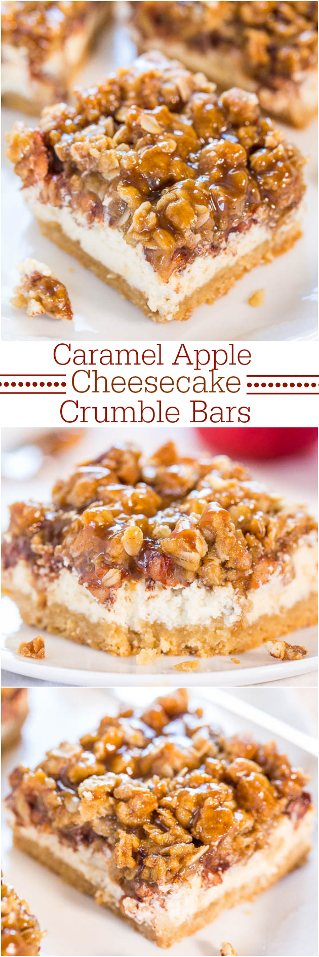 November, 2014 – Caramel Apple Cheesecake Crumble Bars
