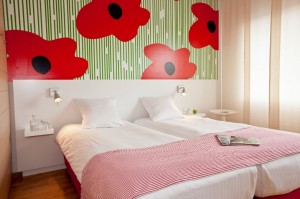 IKEA designed bedroom at Hotel Delft 