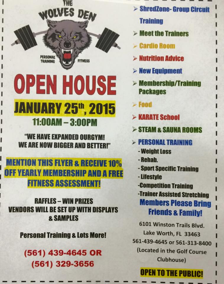 January, 2015 – Wolves Den Open House