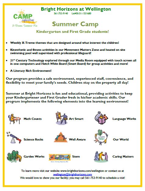 April, 2015 – Bright Horizons Summer Camp